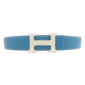 Hermes Belt Blue Jean Silver